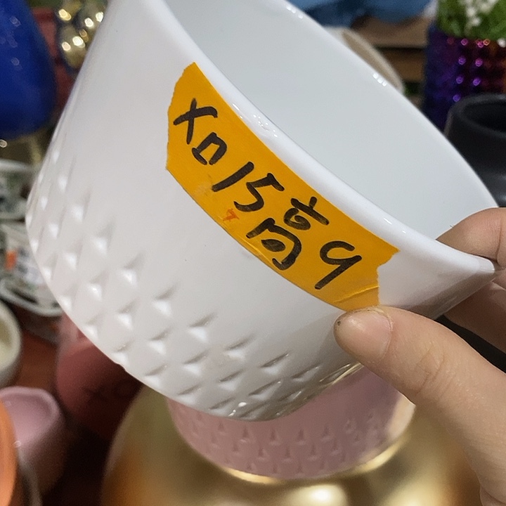 陶盆有孔 瑕疵针孔漏釉介意勿拍外口 15外高9