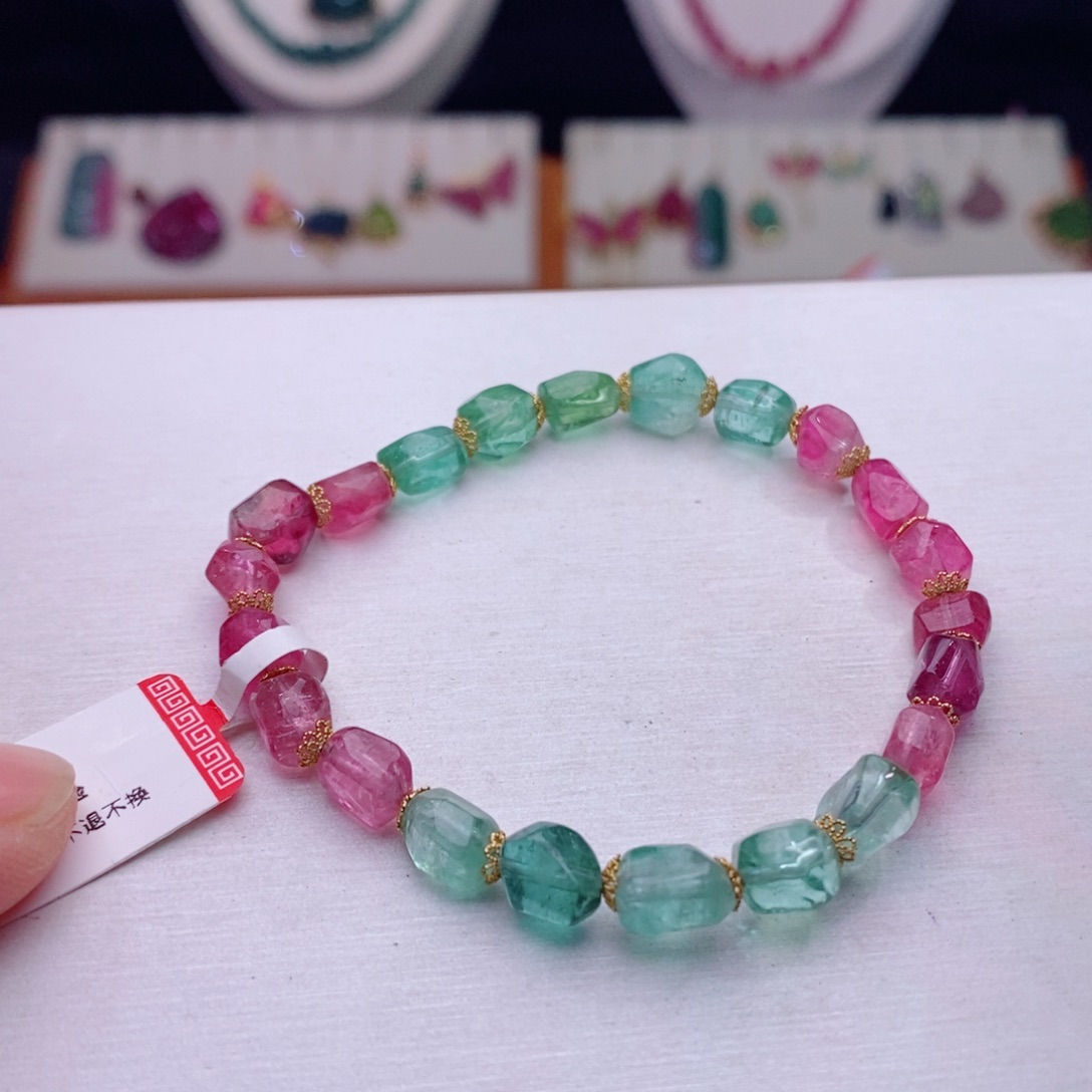 18K金镶嵌手链碧玺碧玺A手链