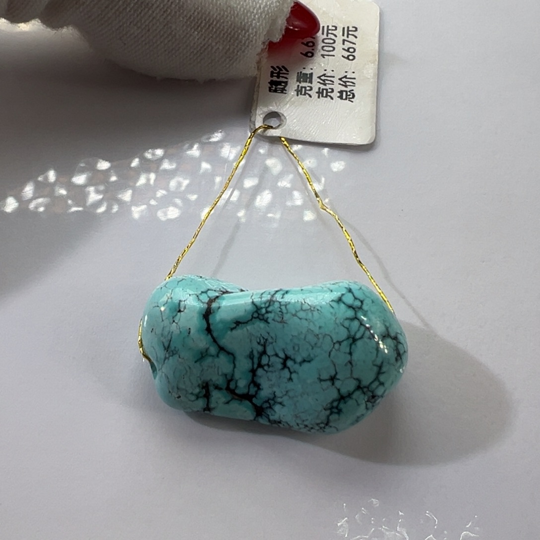 绿松石银S925镶嵌挂件