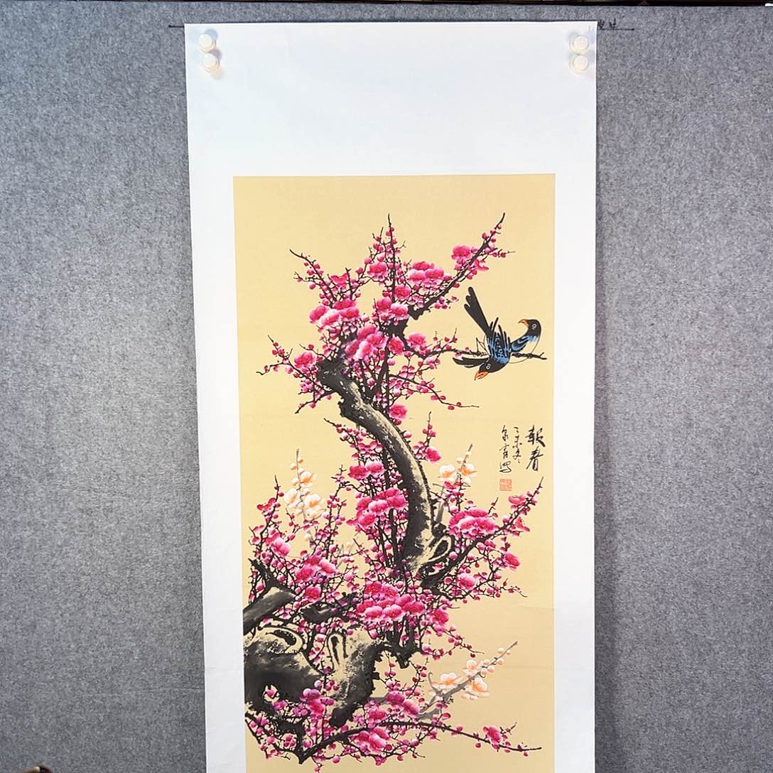 国画512 花鸟也可以用这种颜色