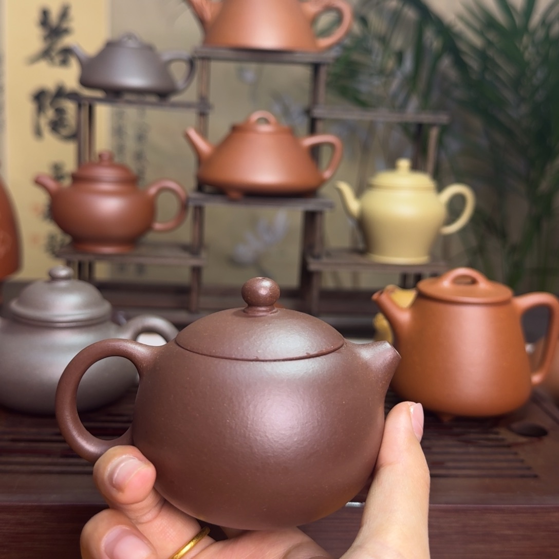 茶壶紫砂真**色原矿底槽清西施