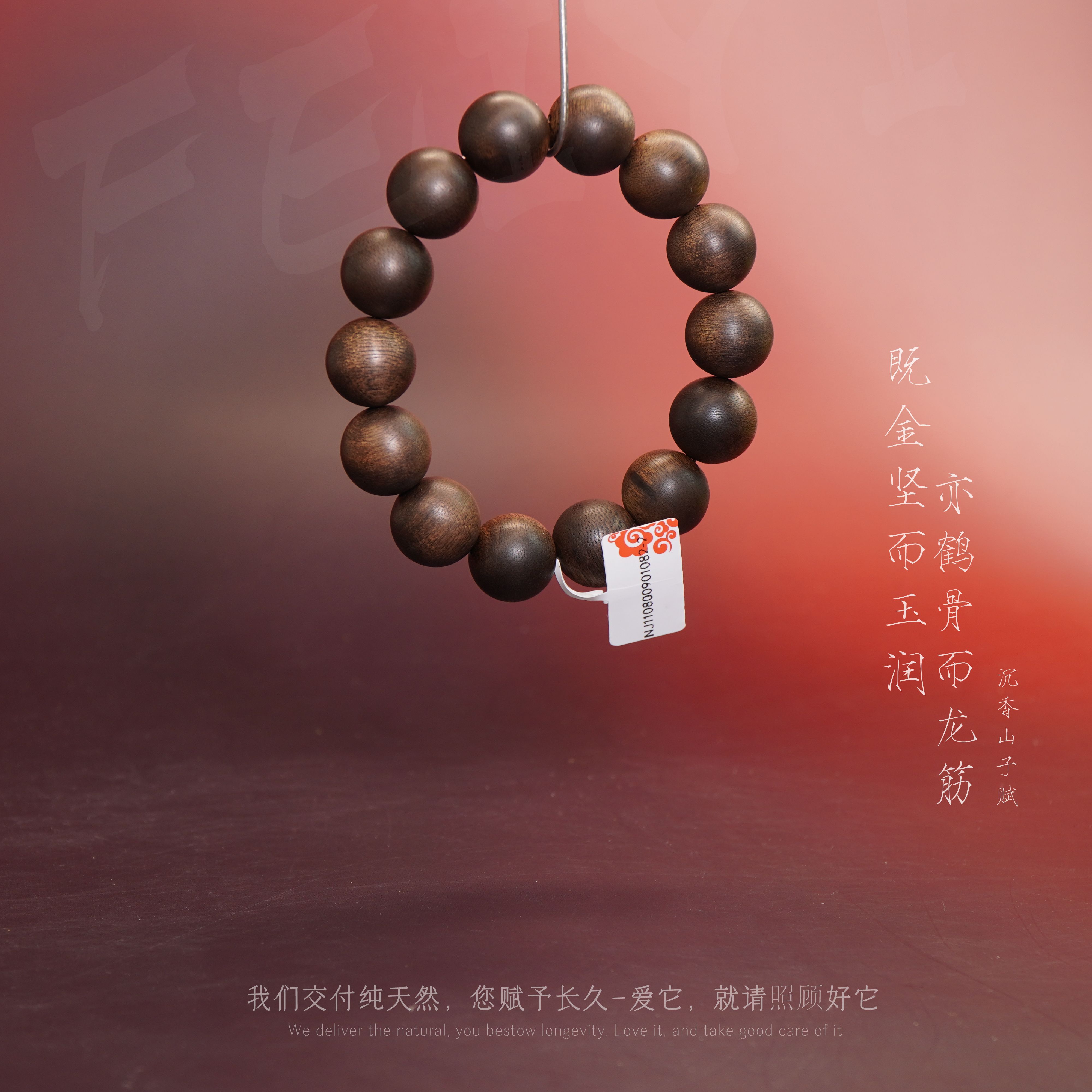 D47沉香【芽庄黑奇楠铁结满油单圈】16.8mm-34.5g-NJ110800901082-2