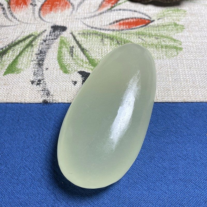 【港奢珠宝】甄品天然玉石高透高亮温润羊脂白一灯全爆手把件