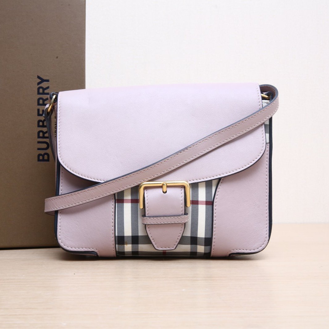 95新 BURBERRY/博柏利 战马格纹 斜挎包 P244896695