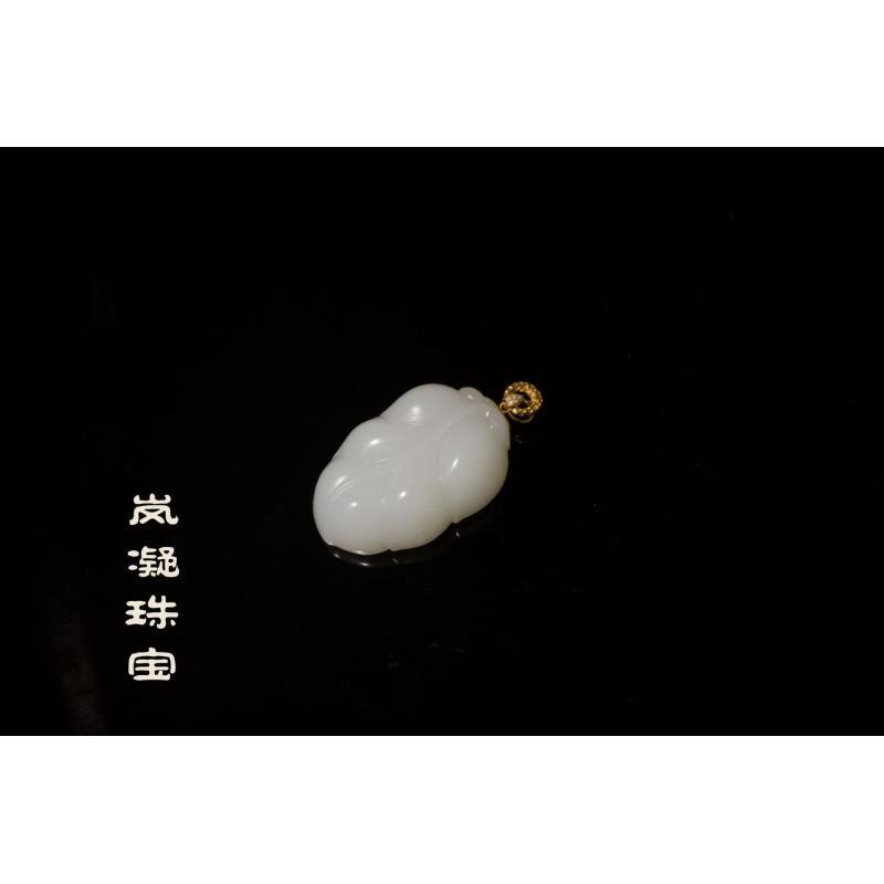 【LN岚凝珠宝】俄巴莎白玉大厚叶子吊坠【多样性发货】