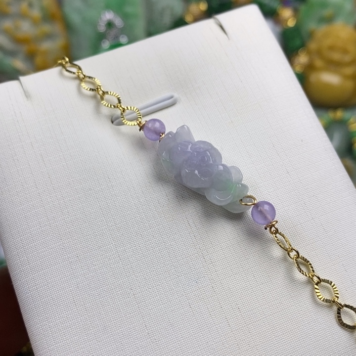 翡翠未镶嵌吊坠(赠链)