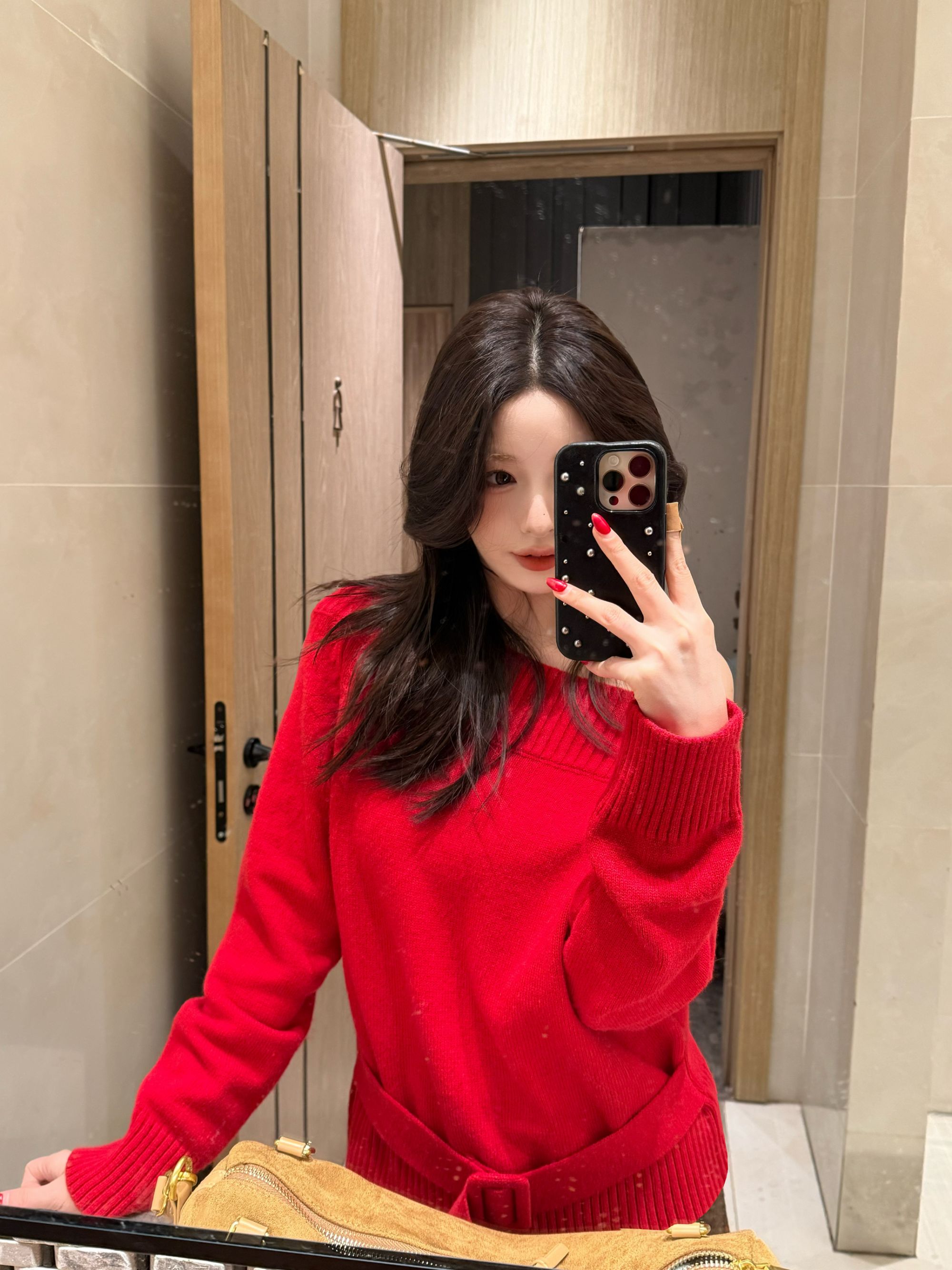 【CHUN】气质小女人〰️一字领斜肩两穿百搭款保暖毛衣