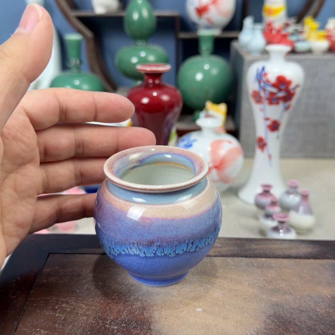 陶瓷手工小花器摆件