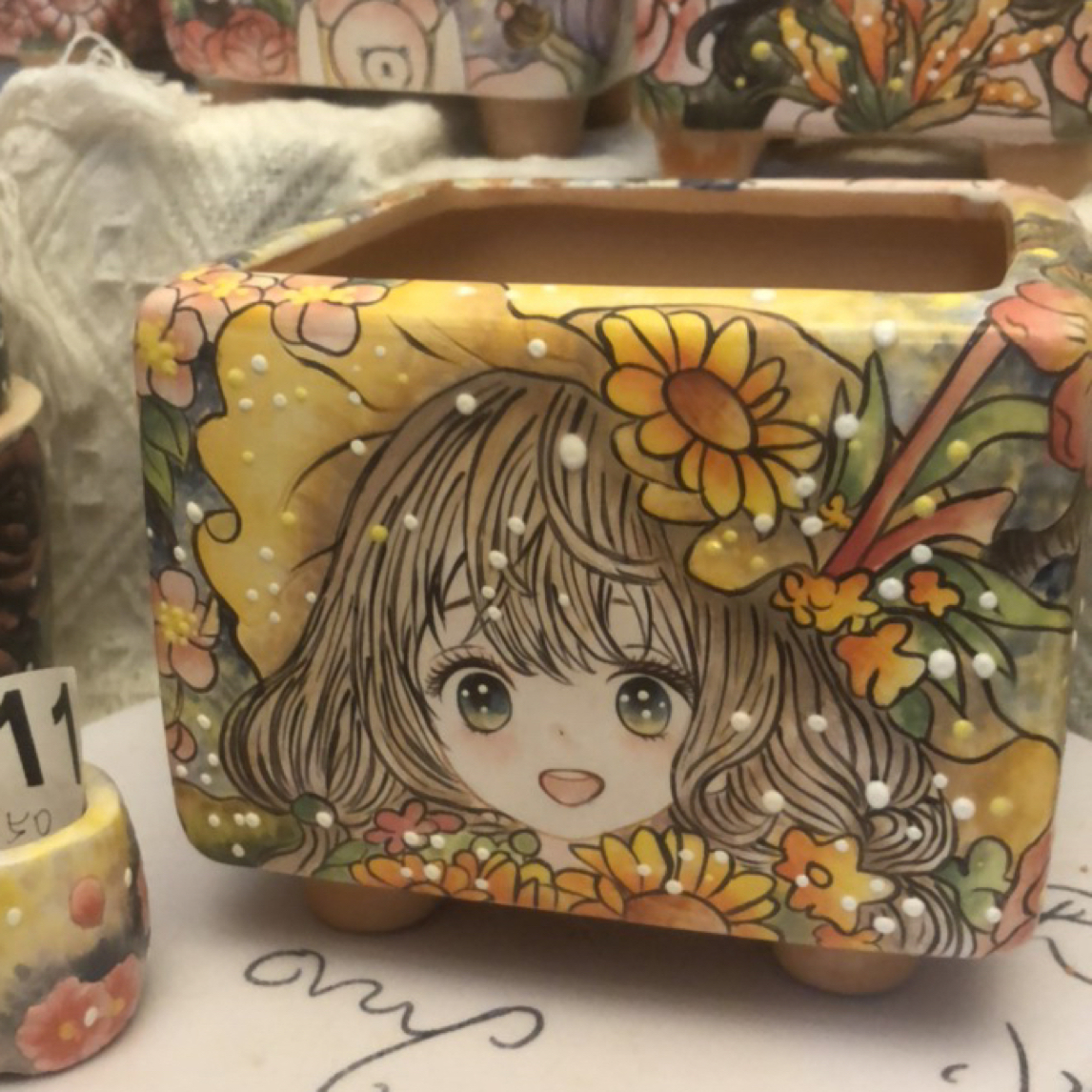 釉烧红陶泥材质透气多肉植物花盆做工精美