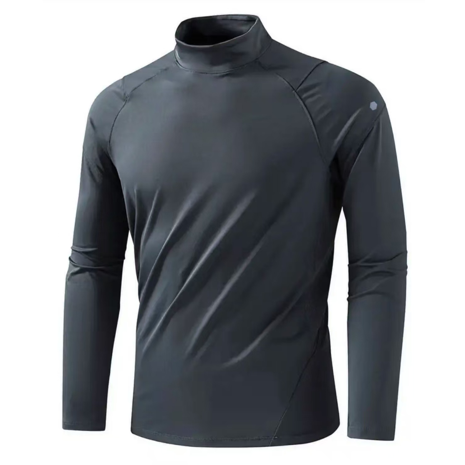 重点推荐！腔调十足！秋冬男士运动百搭休闲高弹力长袖打底衫2472