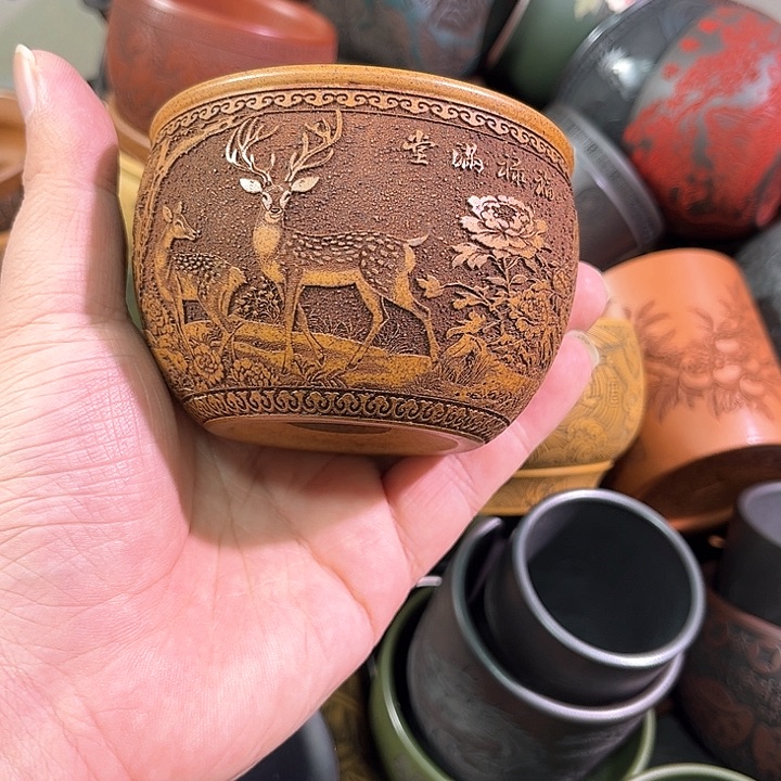 茶杯紫砂全手工紫砂主人杯