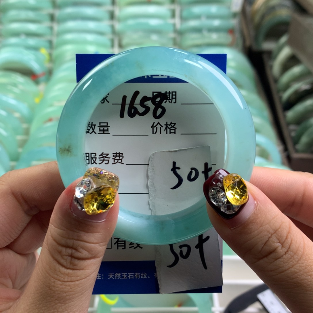 蛇纹石玉手镯未镶嵌1658