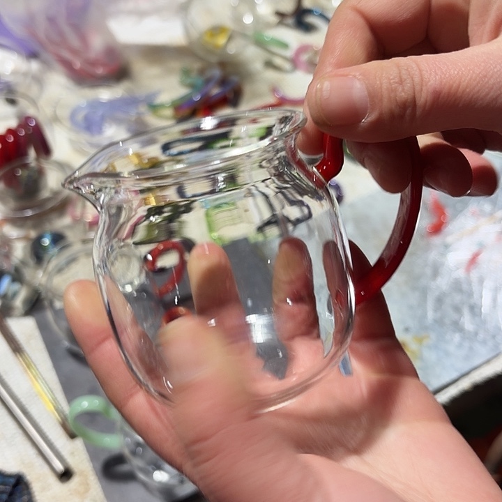 无盖款钢化玻璃朱红美满