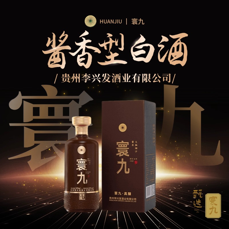寰九真釀 茅台镇 大曲稛沙纯粮酿造 酱香型白酒53%Vol500