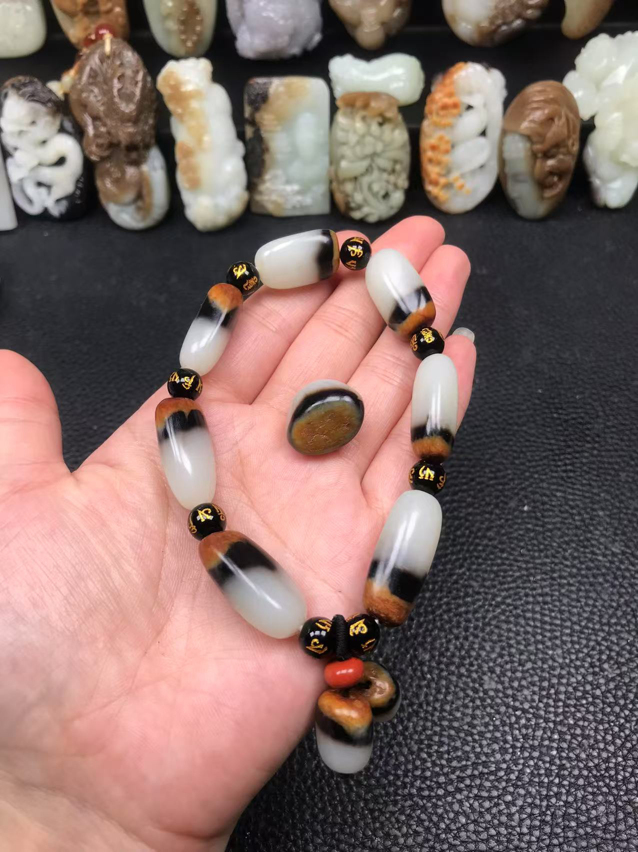 和田玉手链，实物漂亮