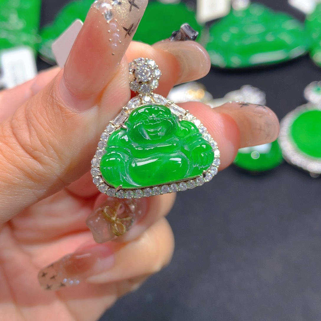 翡翠颈饰银S925镶嵌11111111