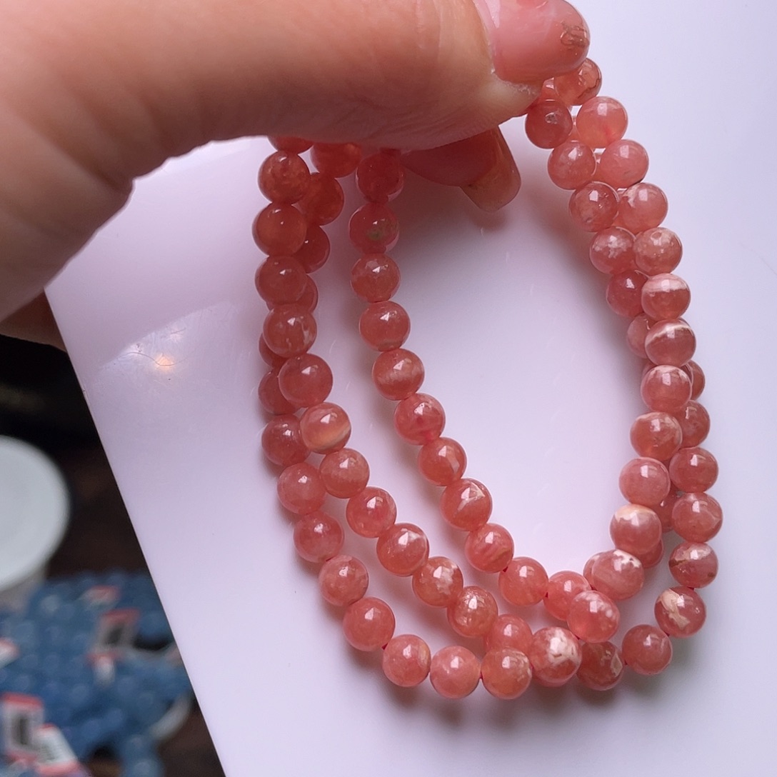 菱锰矿（红纹石）手链5.5（659未镶嵌