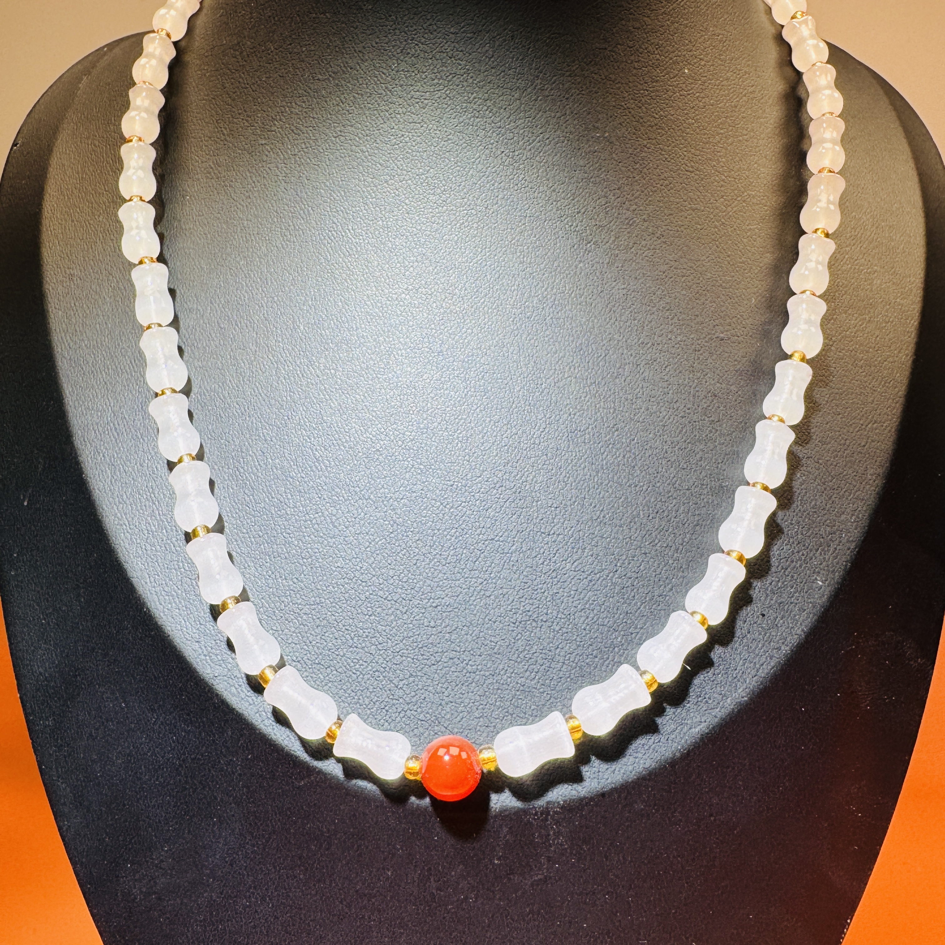 玄冰珠——白月光精品百搭时尚串珠项链毛衣链无礼盒卡6mm-E059