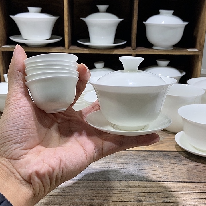 金****骨瓷大反盖碗100ml+6迷你小杯25ml