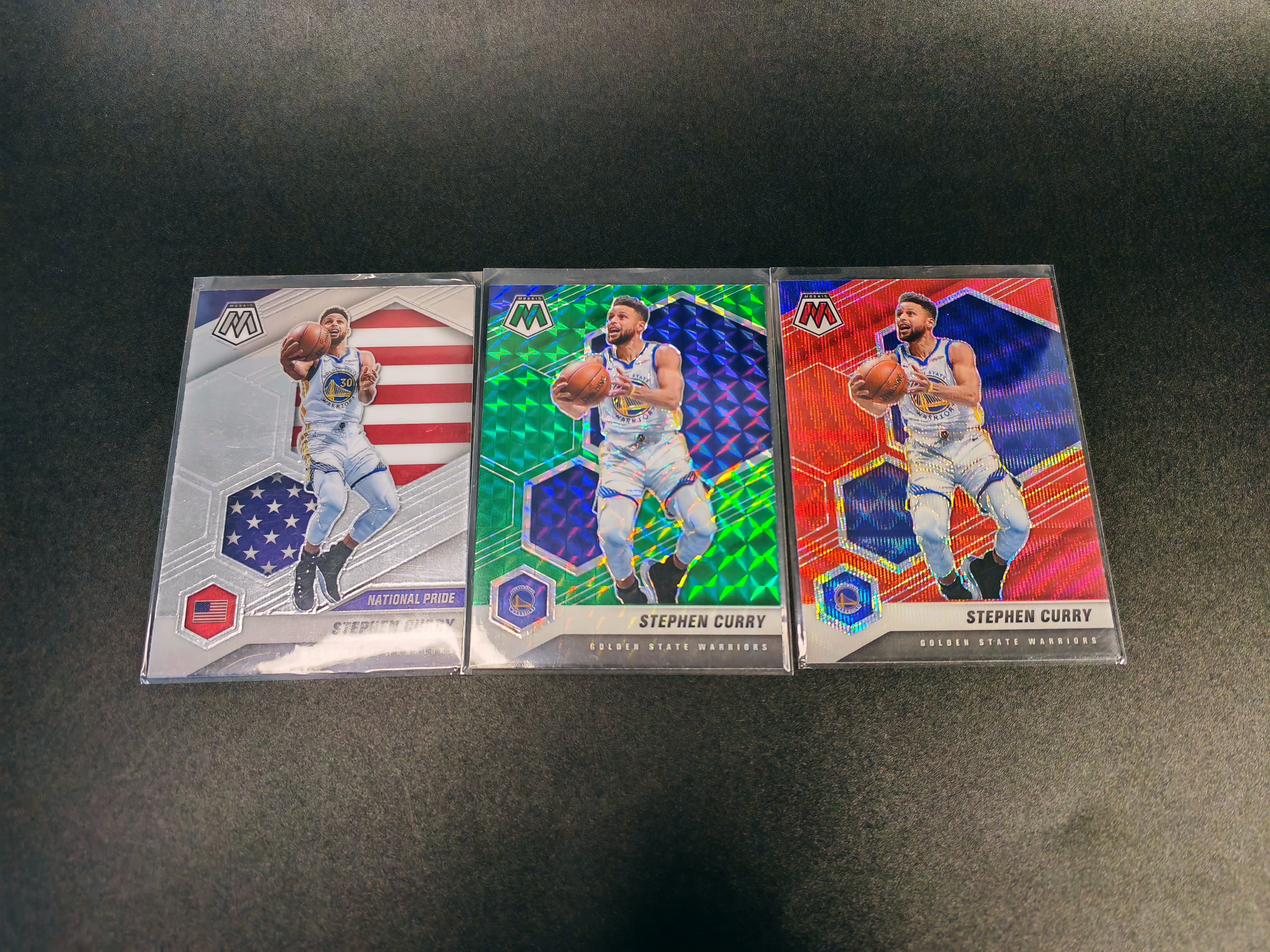 史蒂芬 库里 马赛克三连 凑套 lot 3 张 稀缺 