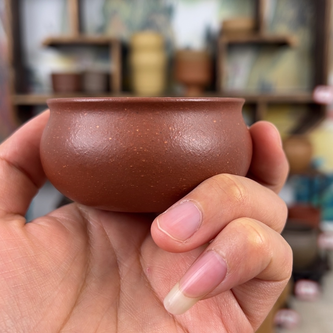 紫砂茶杯拙器甄选，纯原本矿。