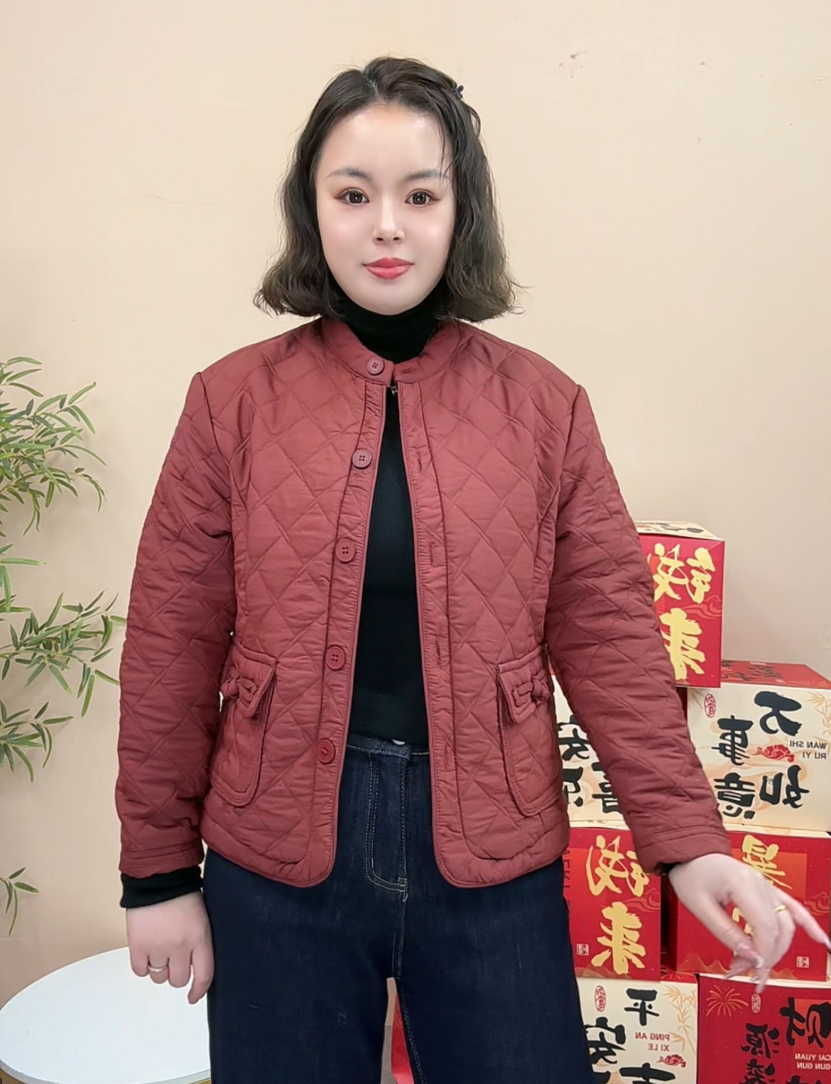 妈妈装春秋新款时尚短款修身显瘦气质款中老年外套女士休闲外套