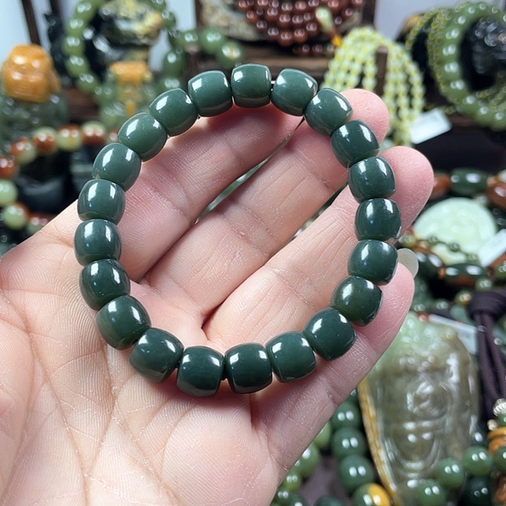 透闪石质玉手链未镶嵌