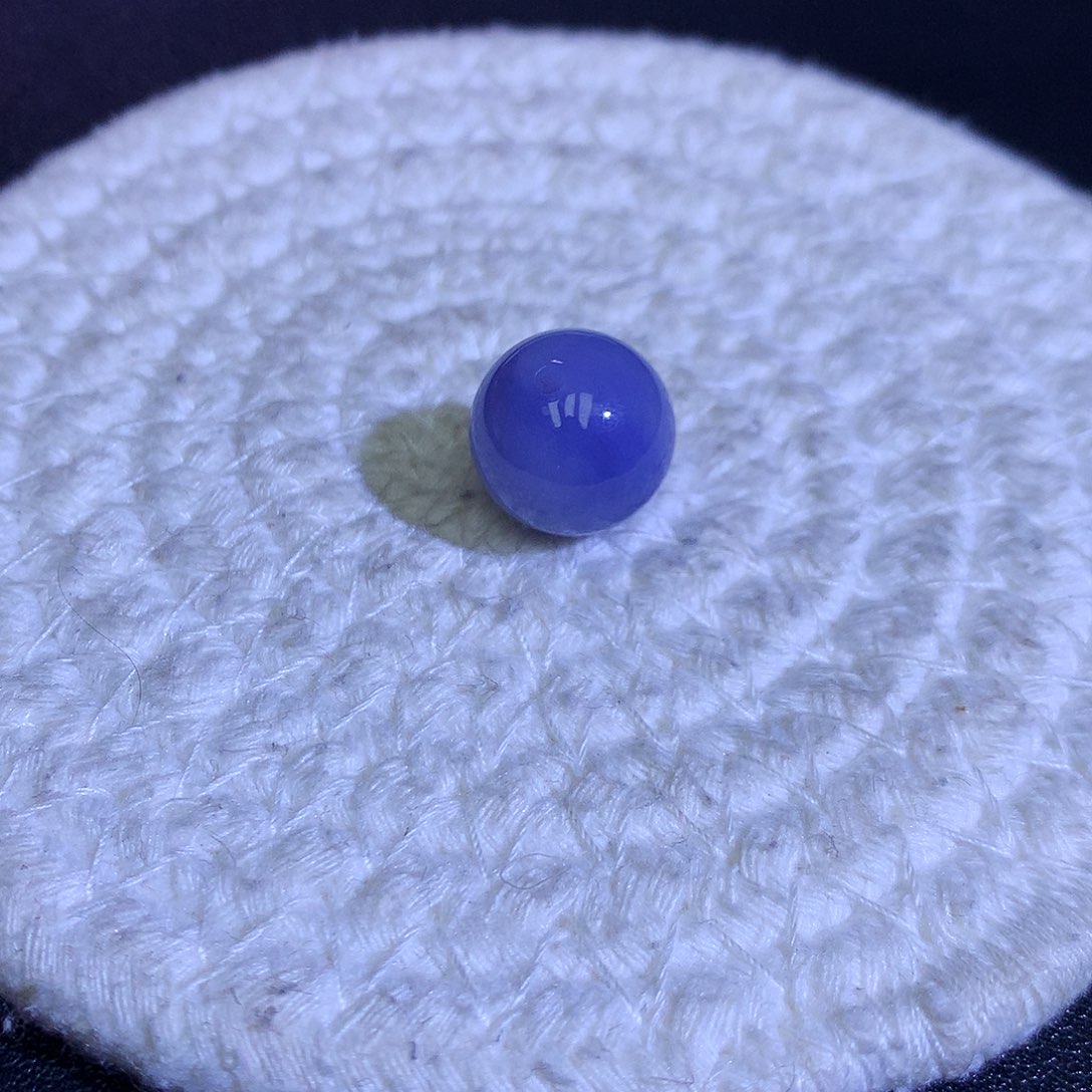 散珠翡翠天然缅甸翡翠单珠卡14.2浓紫