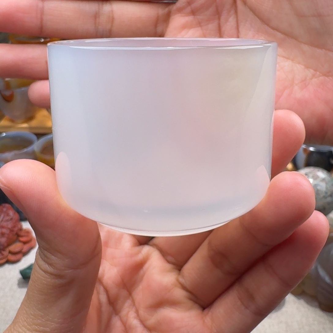 玛瑙/玉髓玛瑙茶杯60毫升未镶嵌