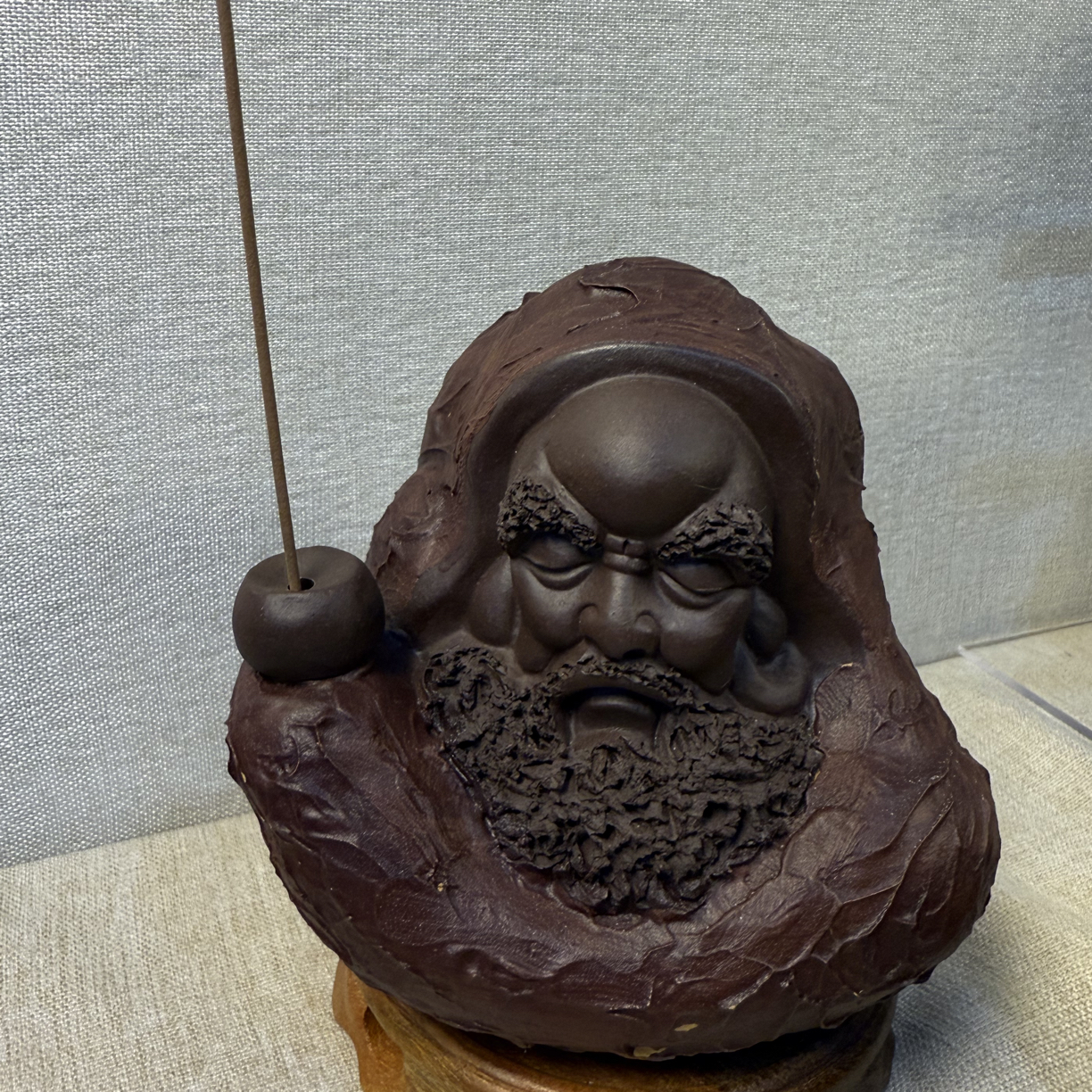 精工紫砂达摩香插摆件