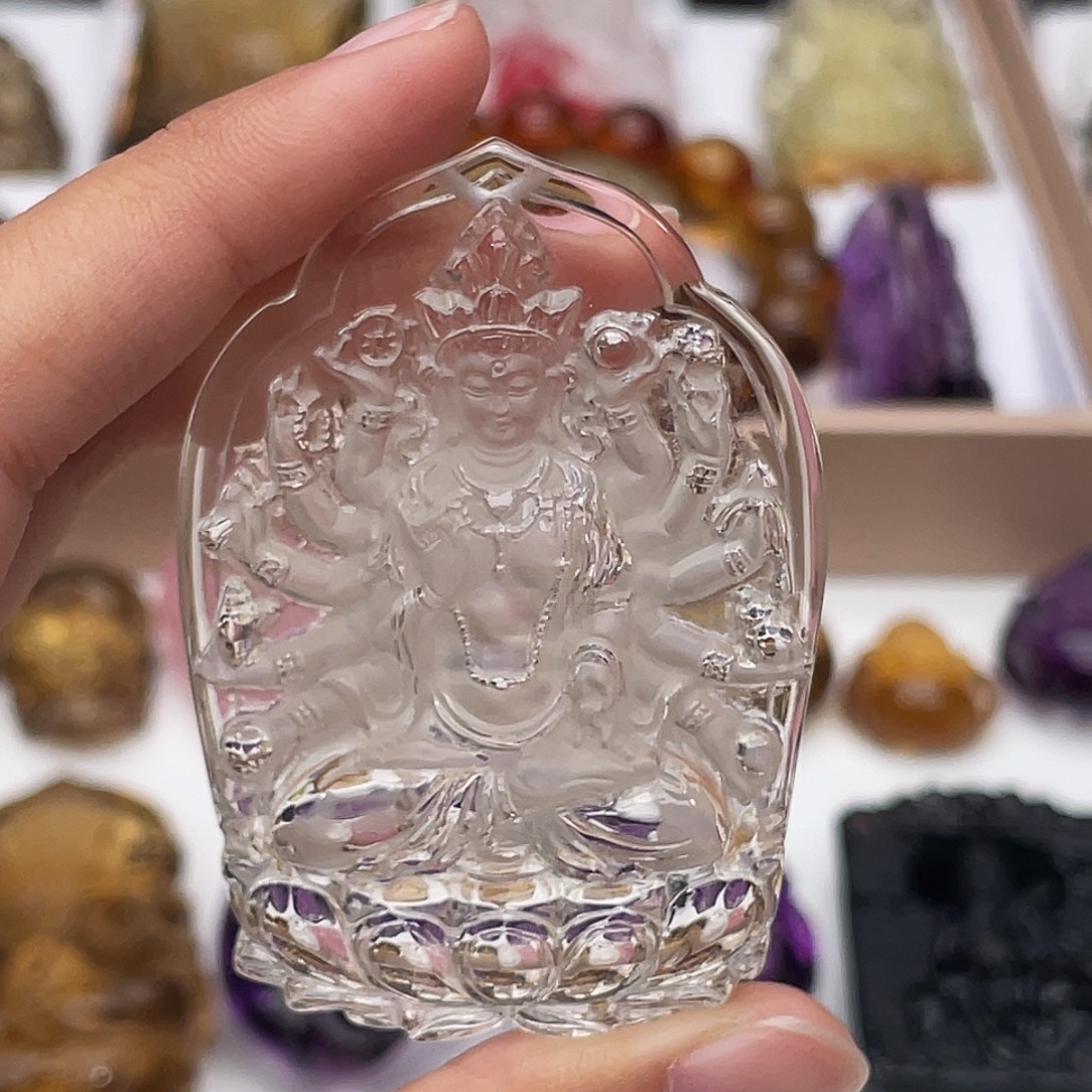 水晶未镶嵌颈饰定制吊坠千手观音