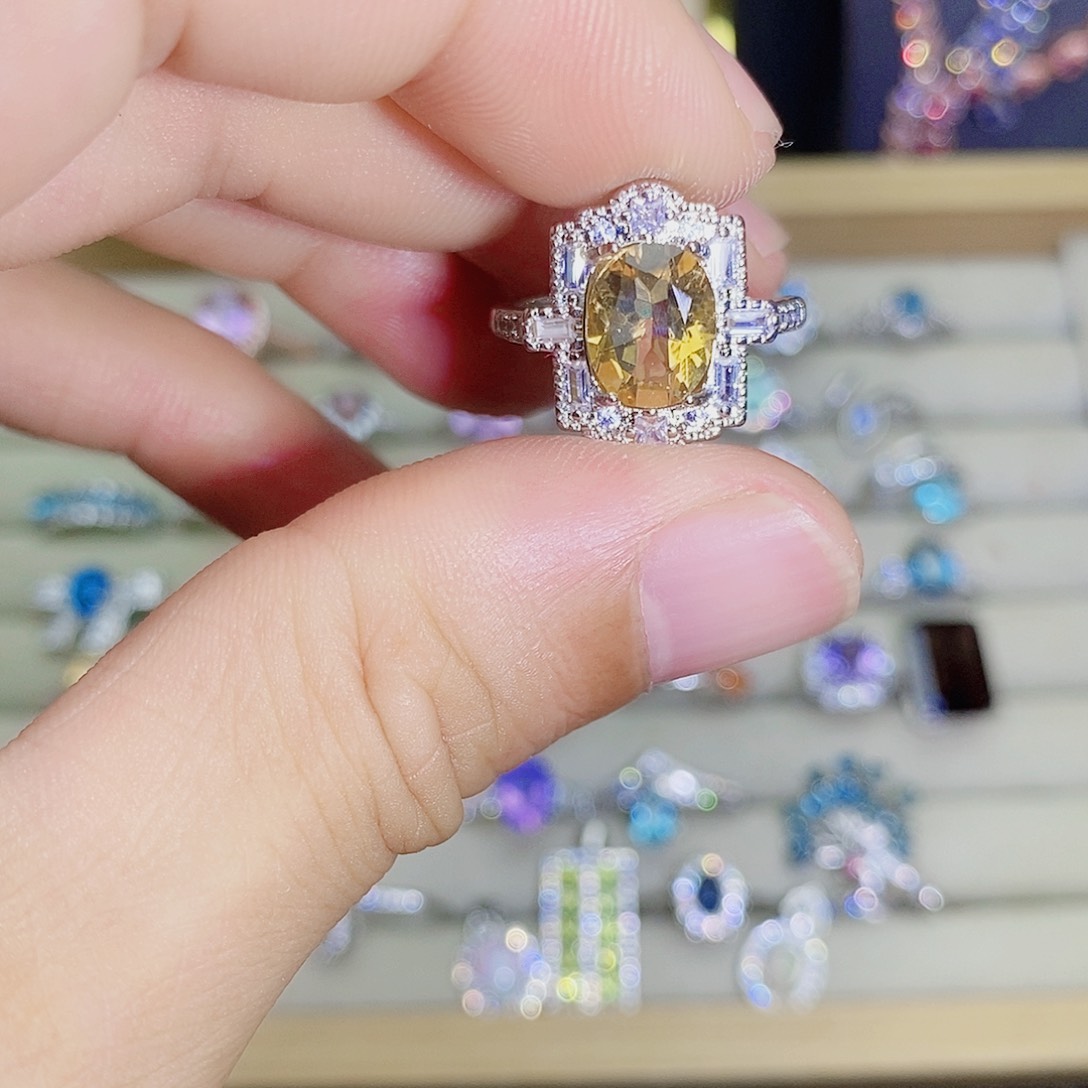 黄晶戒指未镶嵌558