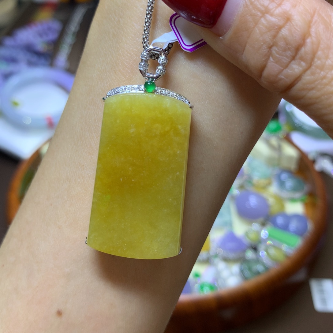 【闪购商品】翡翠颈饰18K金镶嵌明**…翡翠