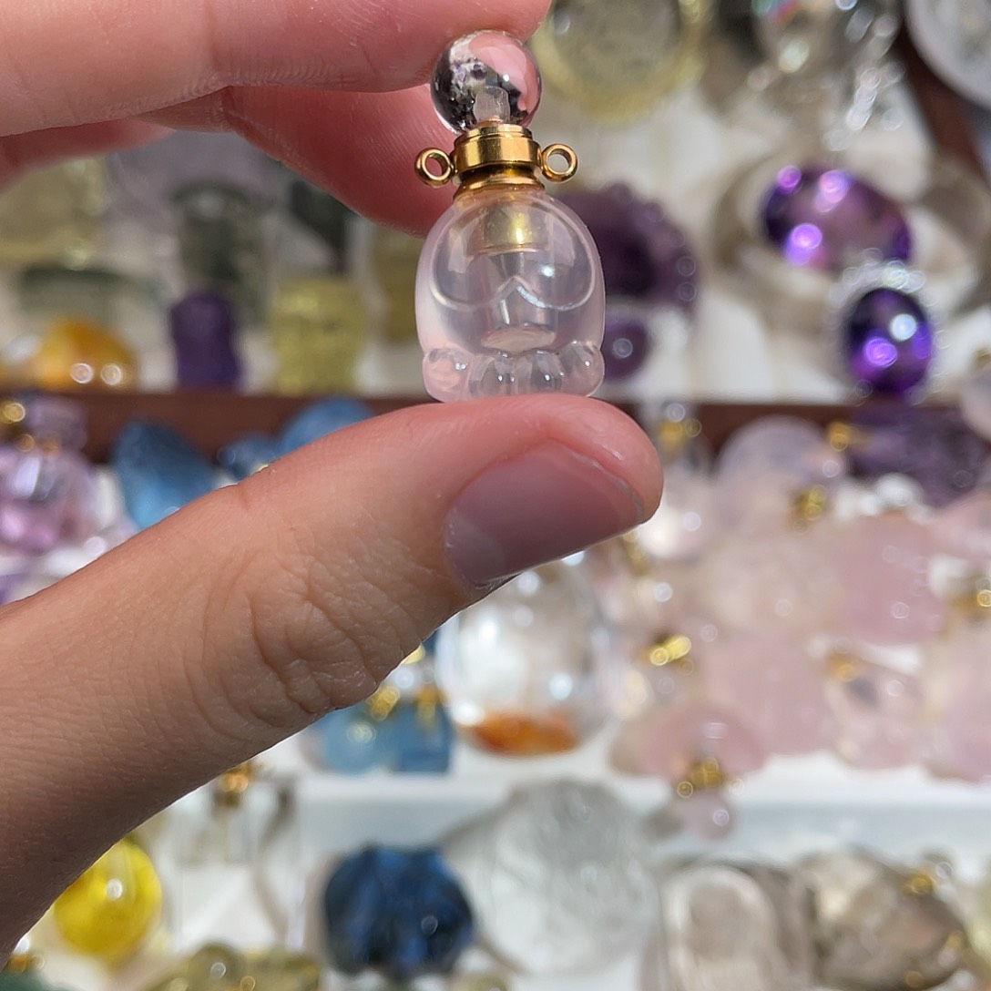 水晶颈饰银S925镶嵌语*天然水晶吊坠433