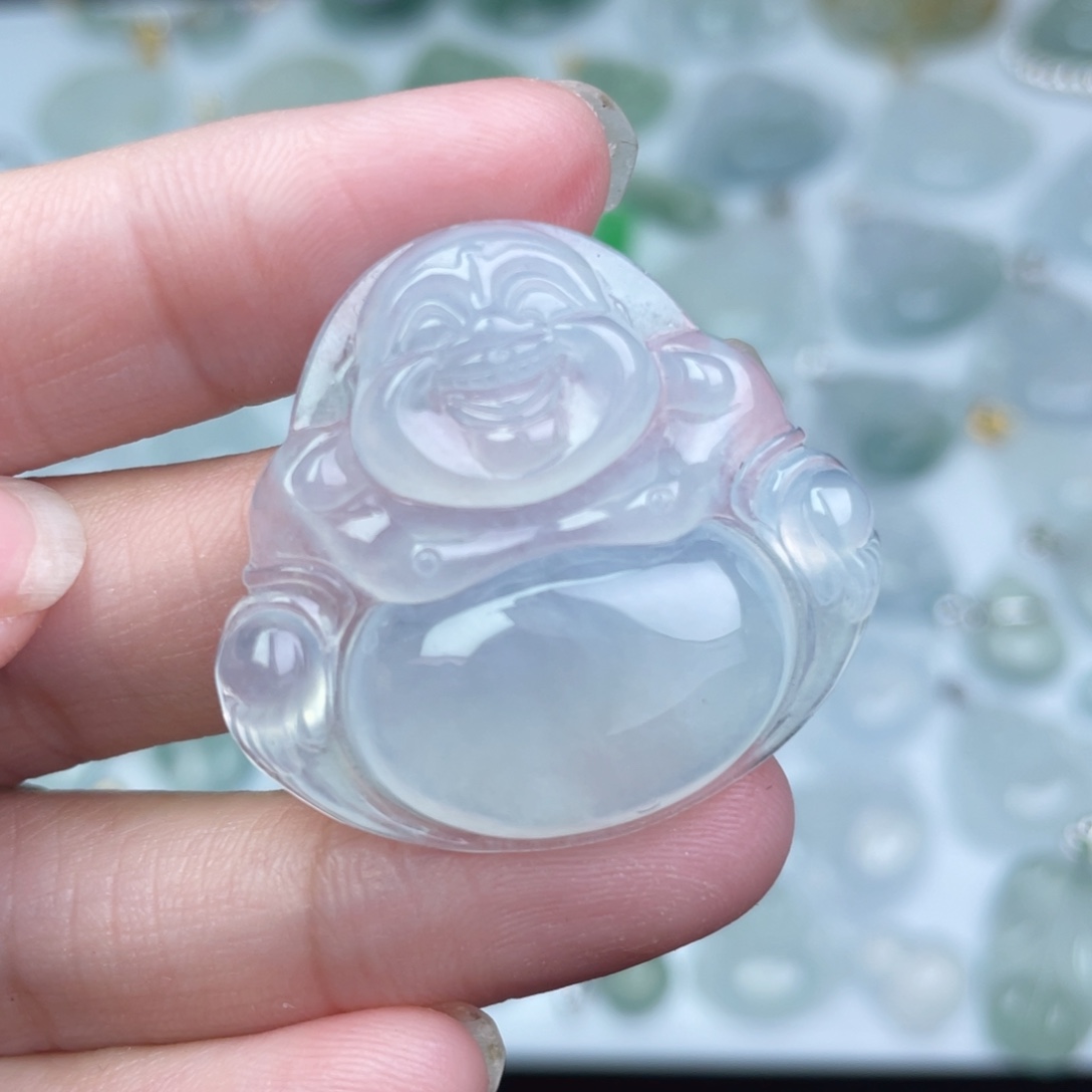 翡翠未镶嵌颈饰佛公