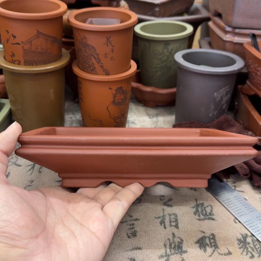 紫砂花盆宜兴紫砂正品19x13.5x3.5