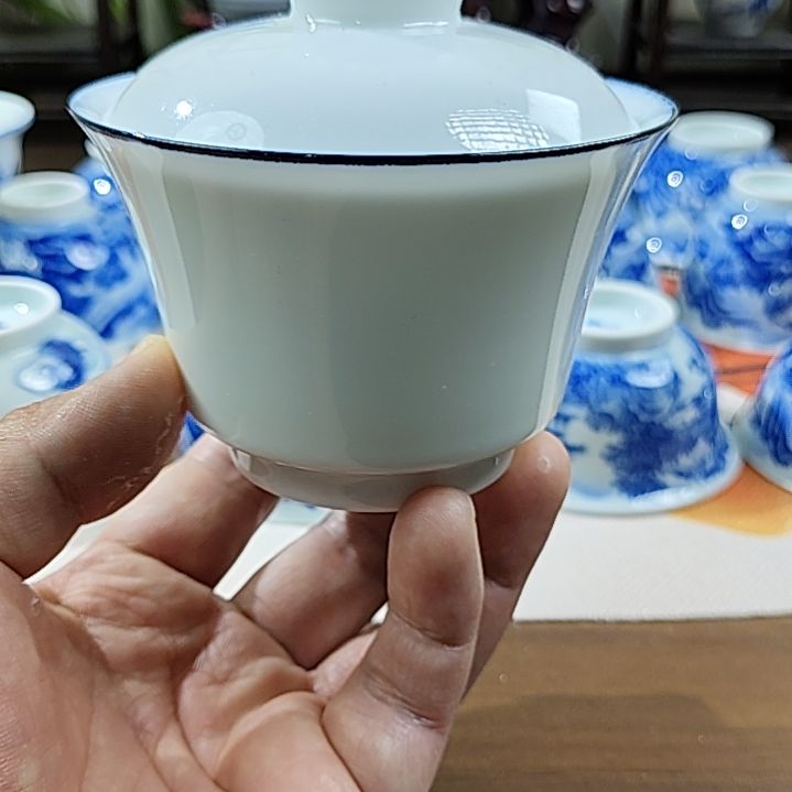 景德镇手工手绘1380度高温瓷杯子