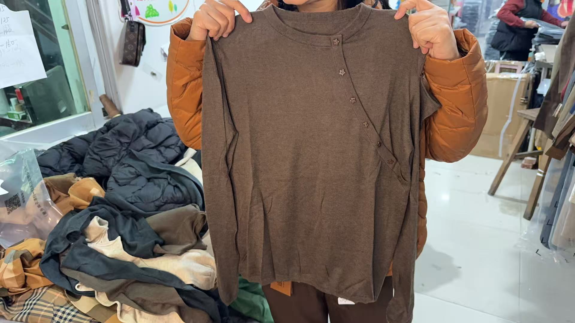 【断码清仓】星星扣羊毛衫