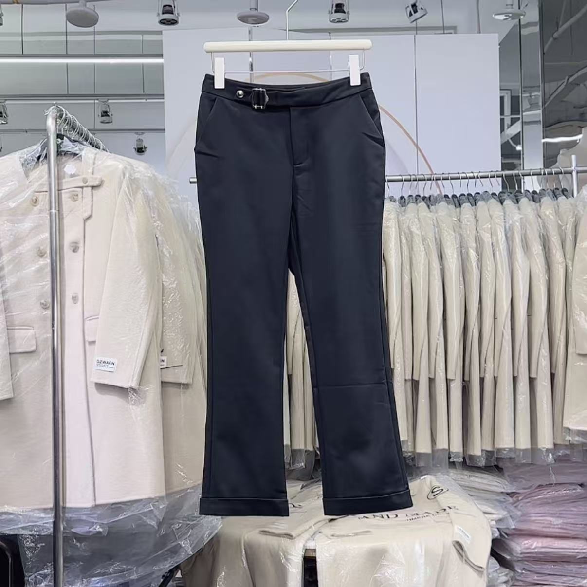 【杭州•意法】NN3413-时尚女装设计感休闲裤显瘦洋气百搭