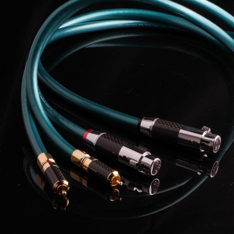 双莲花转双卡农母公RCA转卡侬调音台功放效果器音频连接线发烧