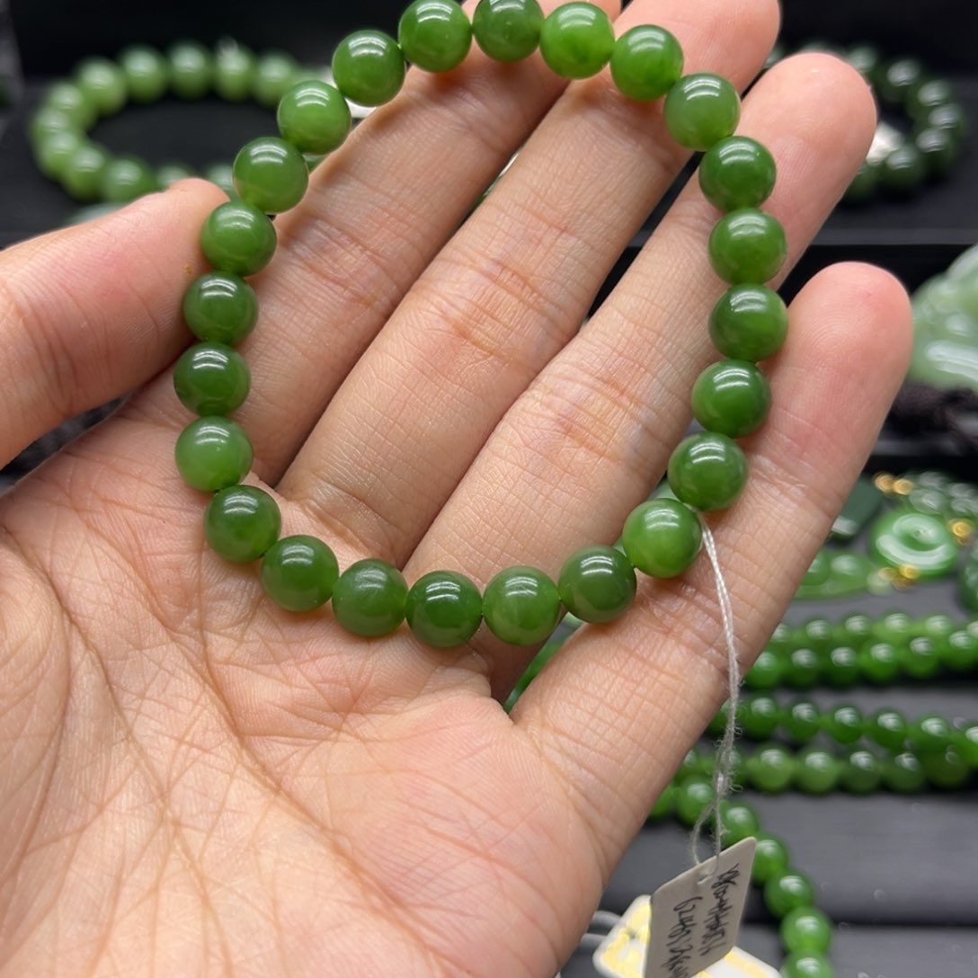 和田玉（碧玉）手链未镶嵌