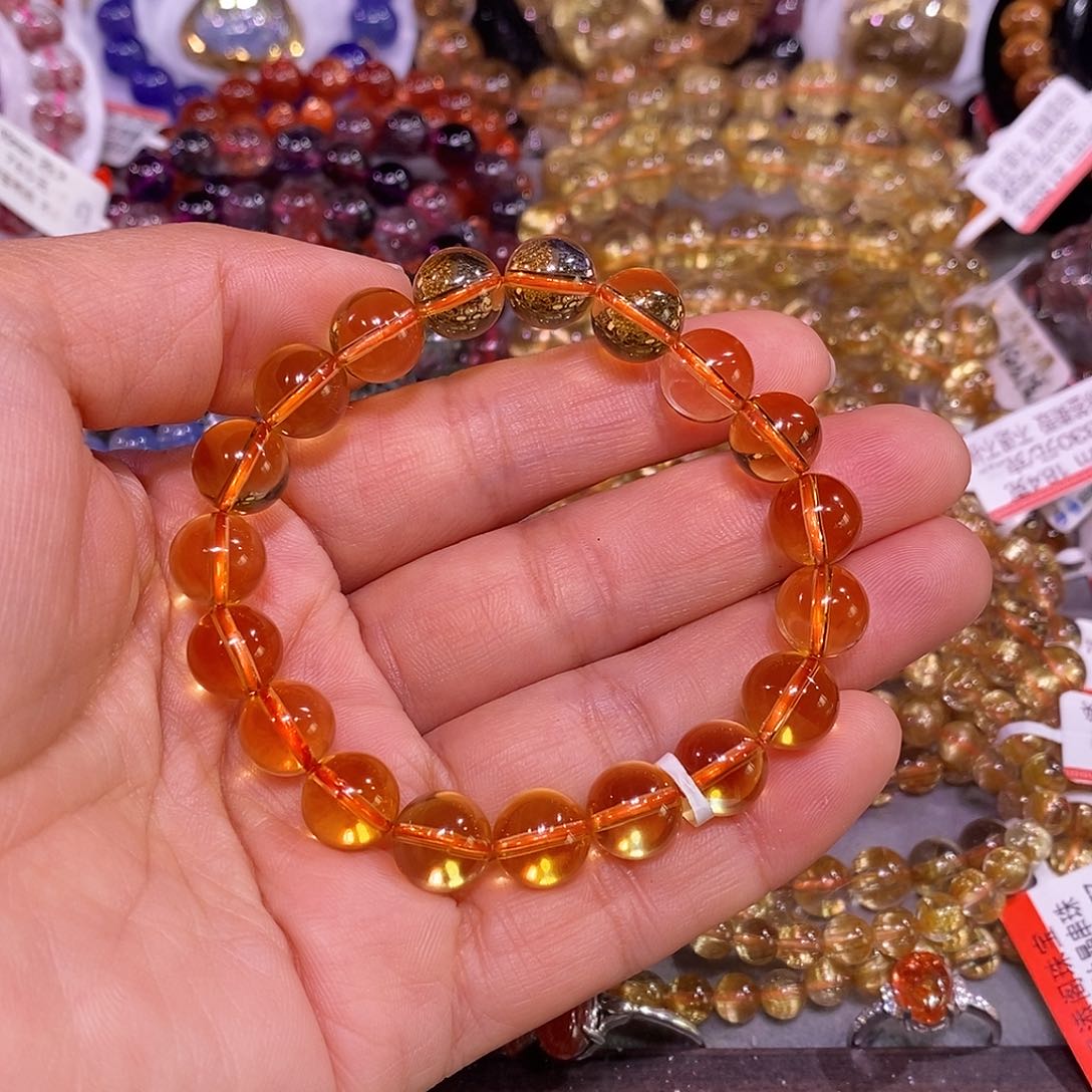 未镶嵌手链水晶黄水晶10