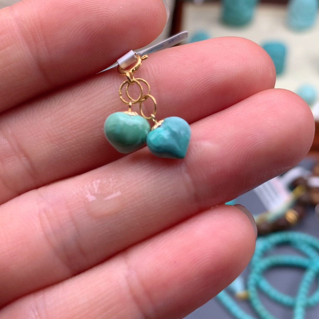 绿松石18K金镶嵌绿松石