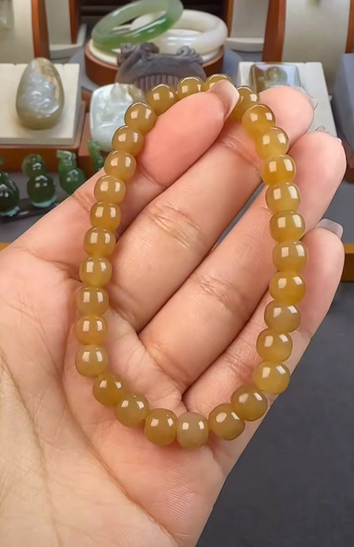 卞玉坊和田玉手串卡7老型