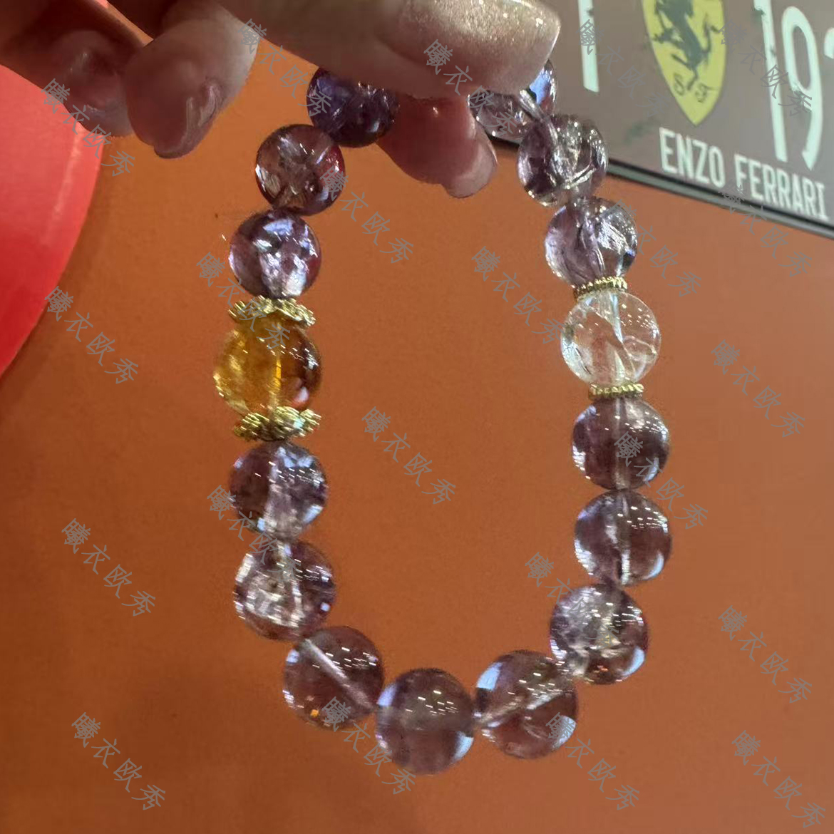 非金属布艺手链 辰曦同款【紫粉】手链