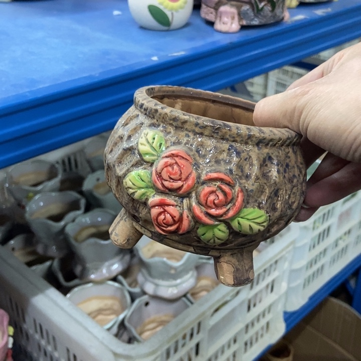 陶瓷花盆单场满9.9发9.5*9