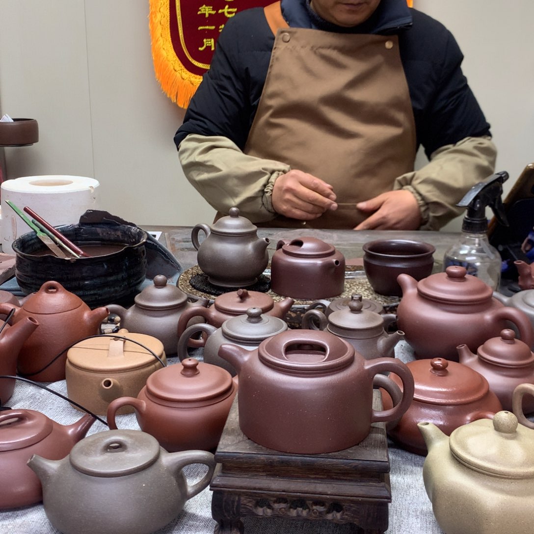 紫泥茶壶薄*.牛盖200C半手工制作