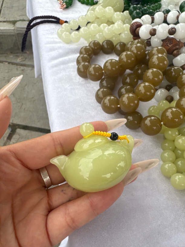 高端精品鸡油黄把把壶手把件