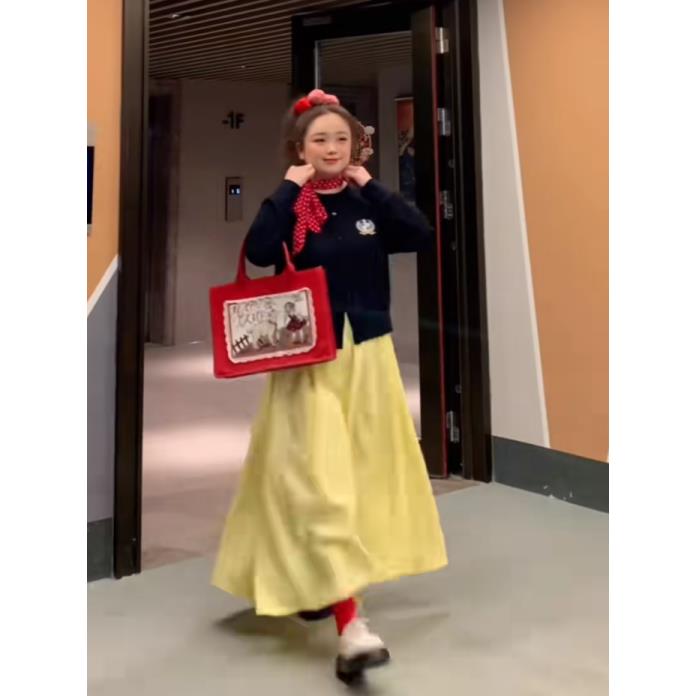 【库存靑】大码时尚套装显瘦森系气质中长款纯欲风女装