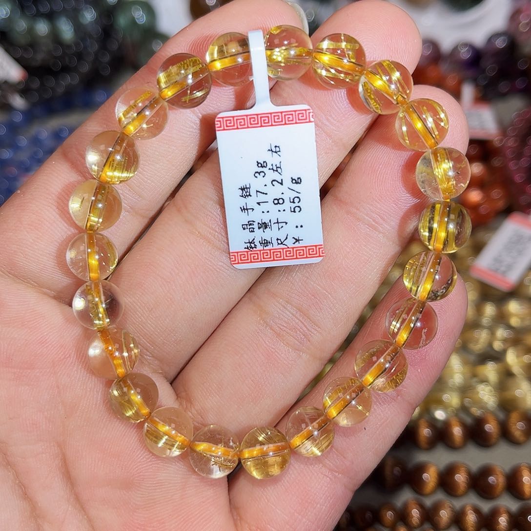 水晶手链未镶嵌钛晶手串